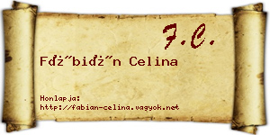 Fábián Celina névjegykártya